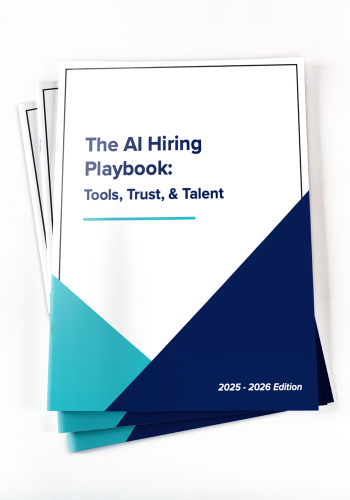 AI Hiring Playbook Mockup on white background